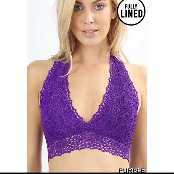 Lace Halter Bralette ♡ - Picture 1 of 6